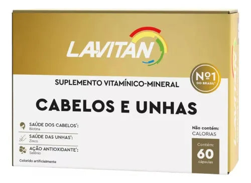 Lavitan Cabelos e Unhas 30 Cápsulas 50g